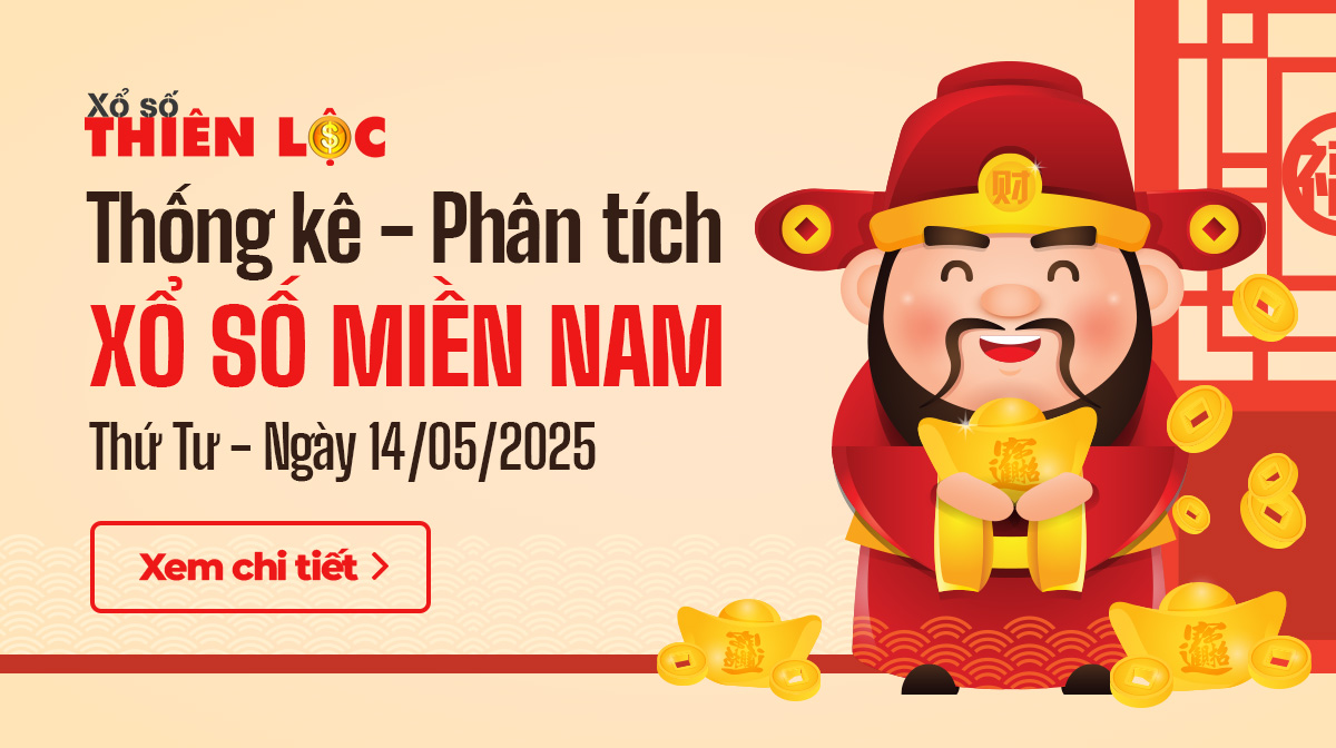 Thống kê XSMN 14/5/2025 - Phân tích xổ số Miền Nam Thứ 4
